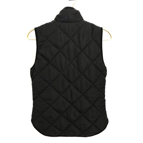 J. Crew Factory Women's Black Full Zip Quilted Vest Size XXS - Picture 5 of 11